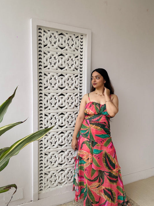 Coral Bahamas Ruffle Dress