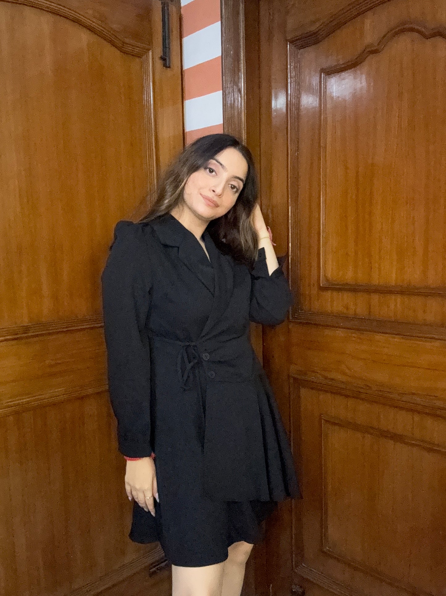 Black Blazer Wrap Dress