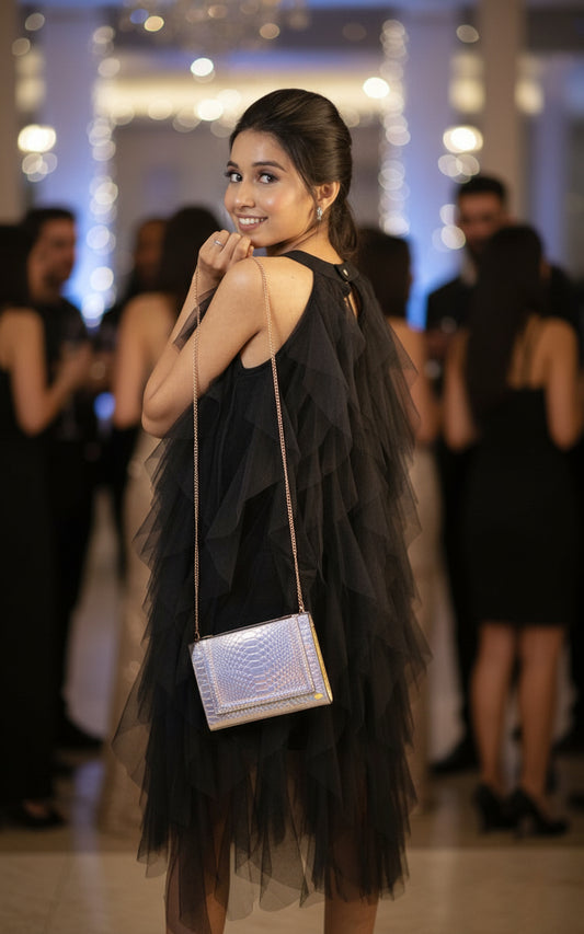 Black Tulle Frill Dress