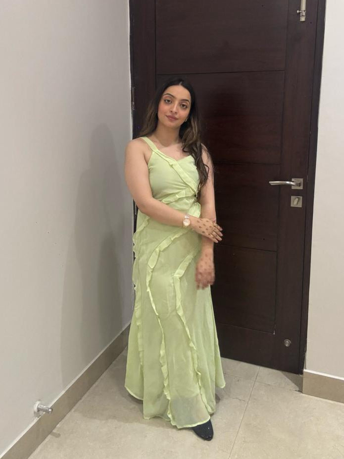 Light Green Ruffle Dress