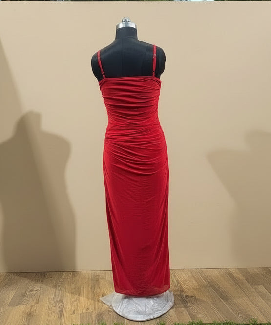 Red Ruche Muse Dress