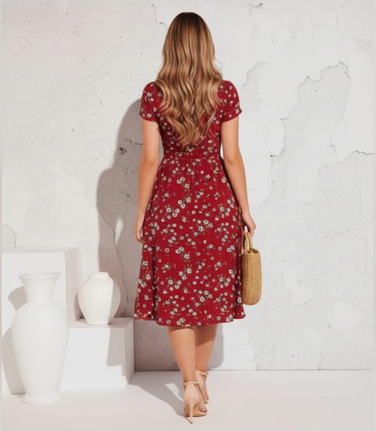 Deep Hue Midi Dress