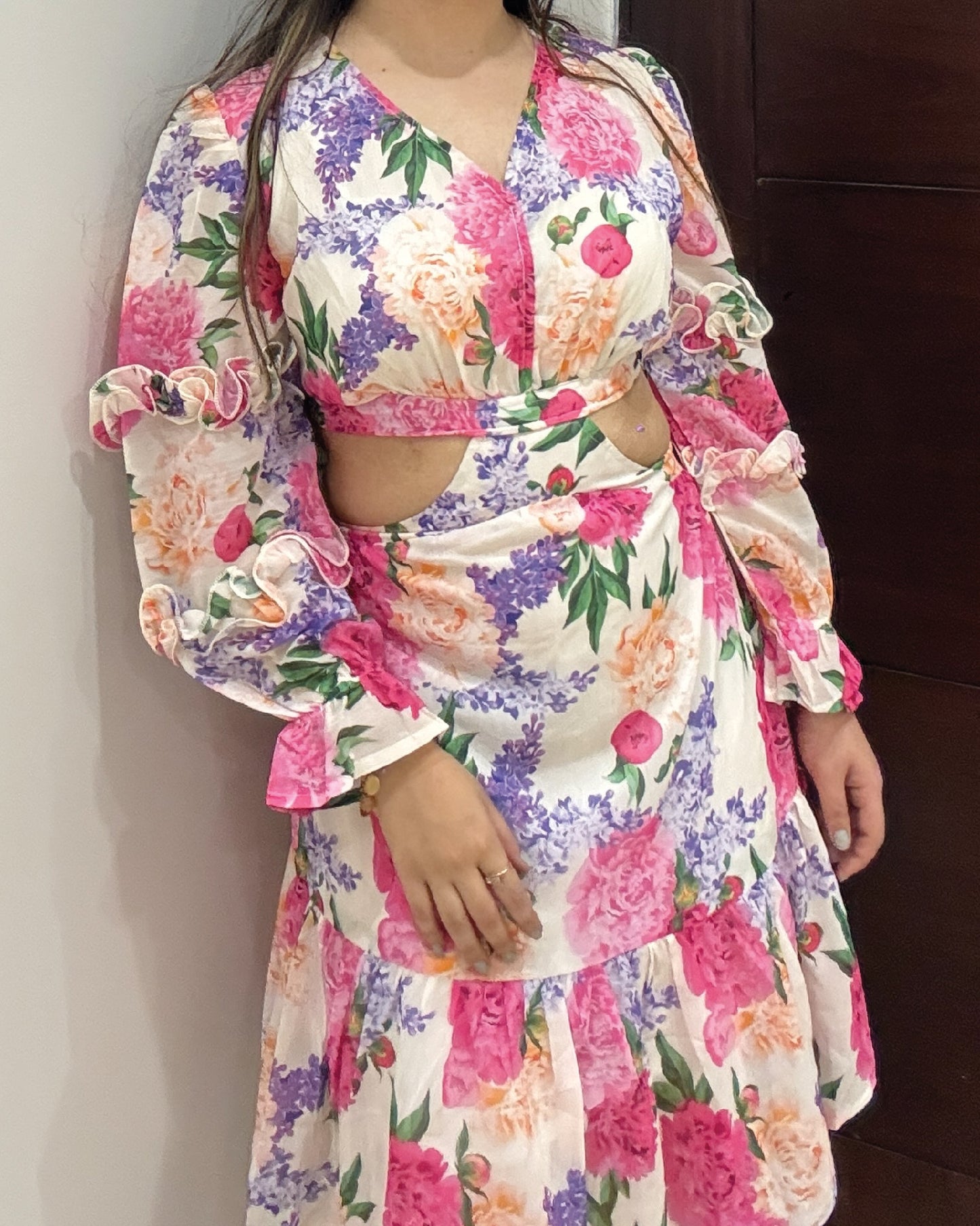Floral Cutout Dress