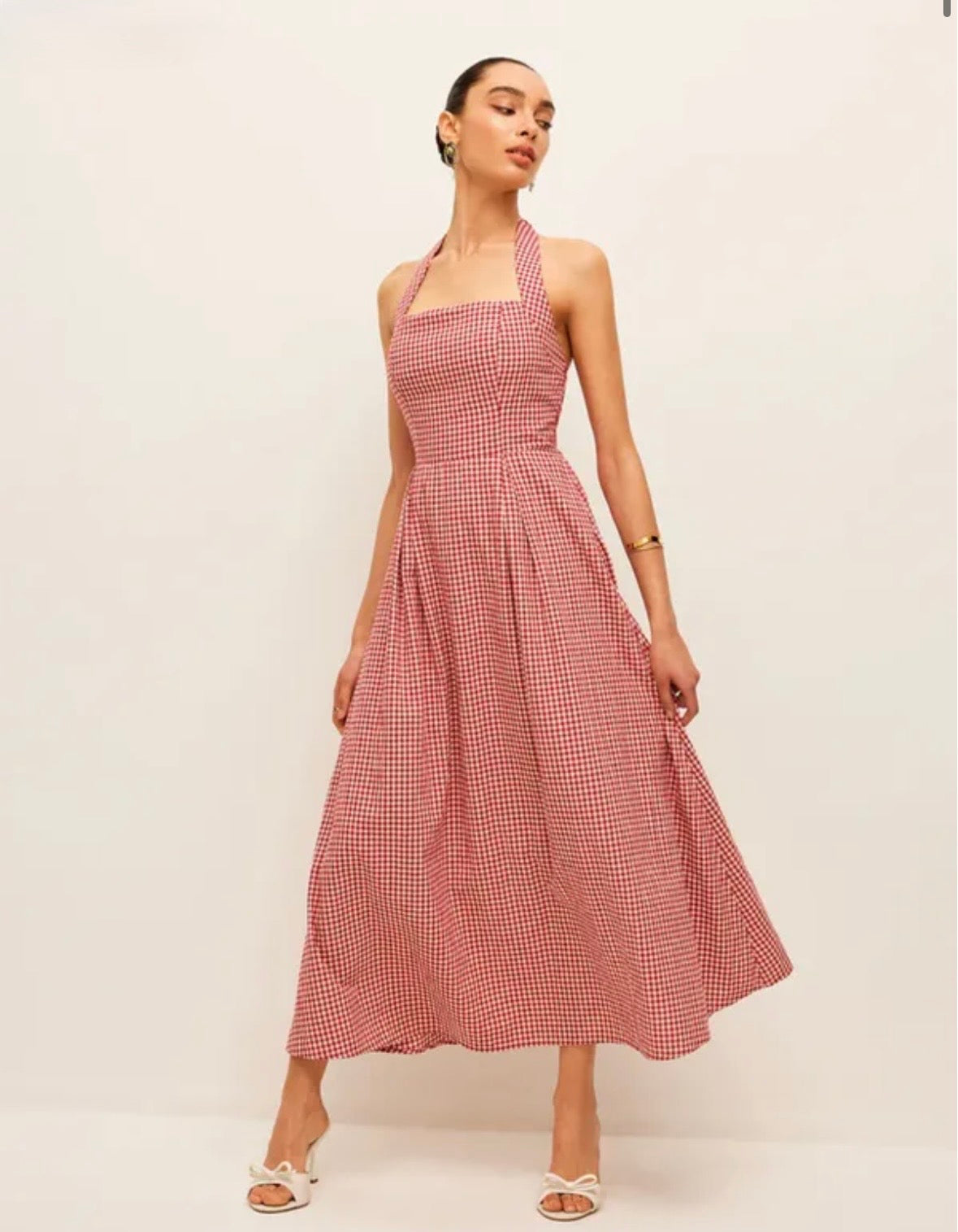 Red Gingham Halter dress