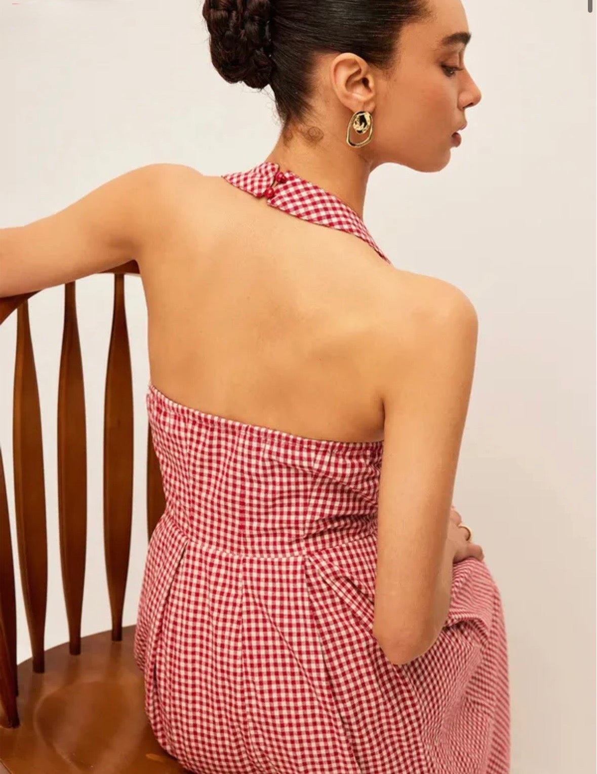 Red Gingham Halter dress