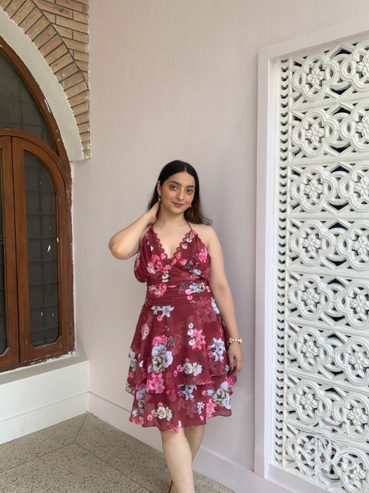 Flora Tie Up Dress