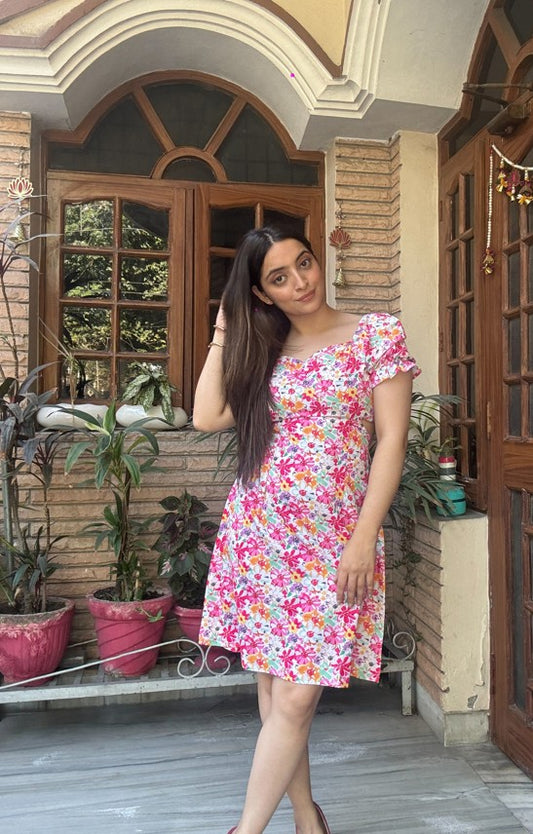 Mitsy Floral Cutout Dress