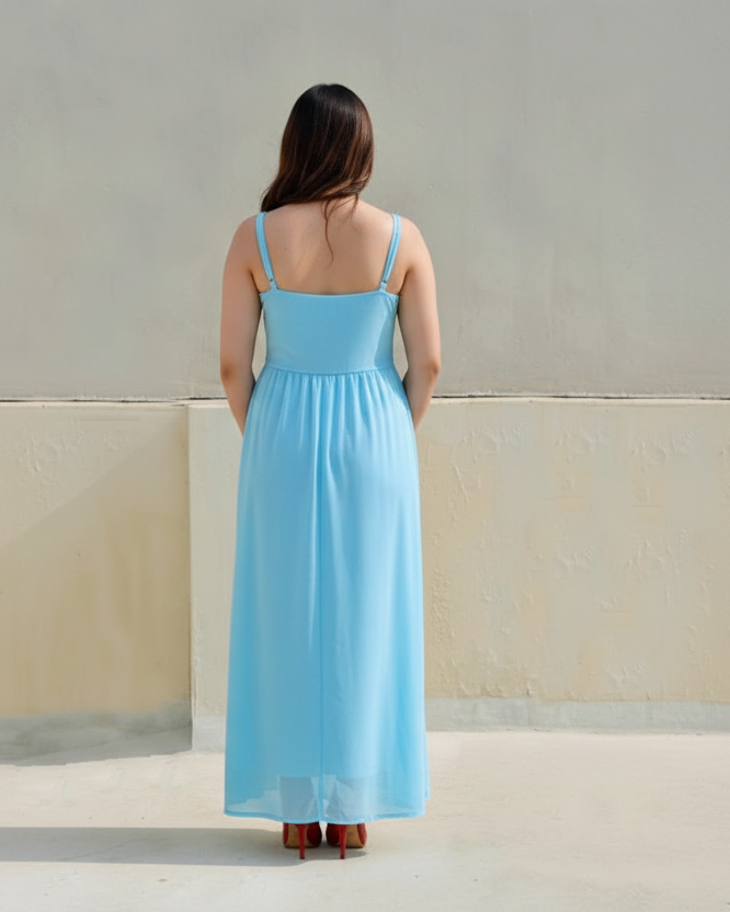 Sky Blue Ruffle Dress