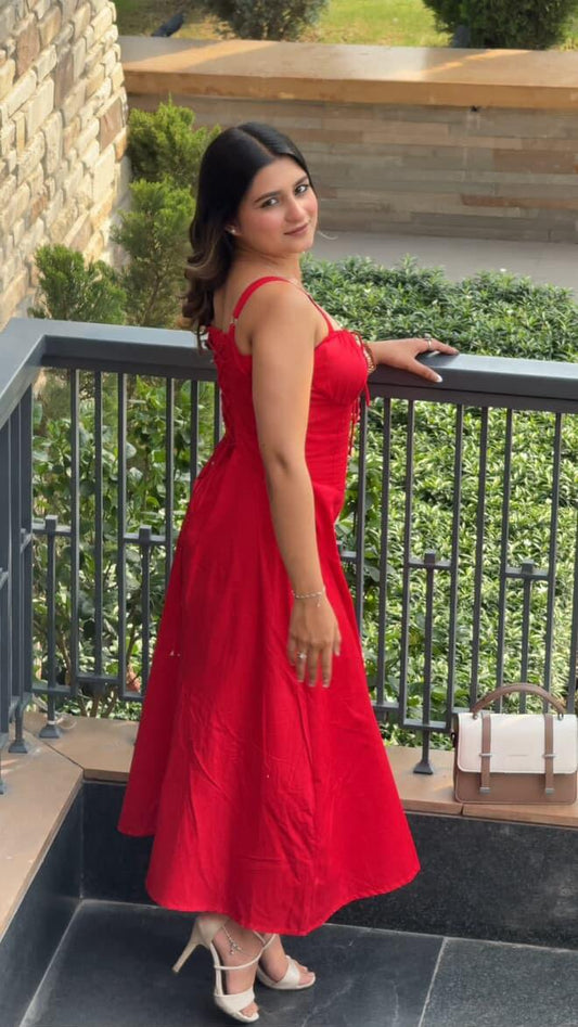 Red Bustier Dress