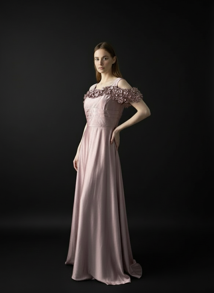 Lavender bouquet Gown