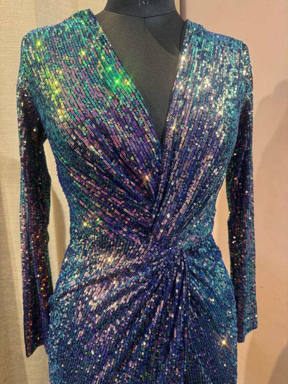 Emerald Éclat Cocktail Gown