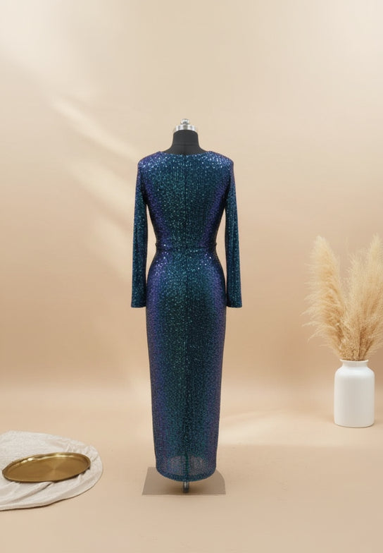 Emerald Éclat Cocktail Gown