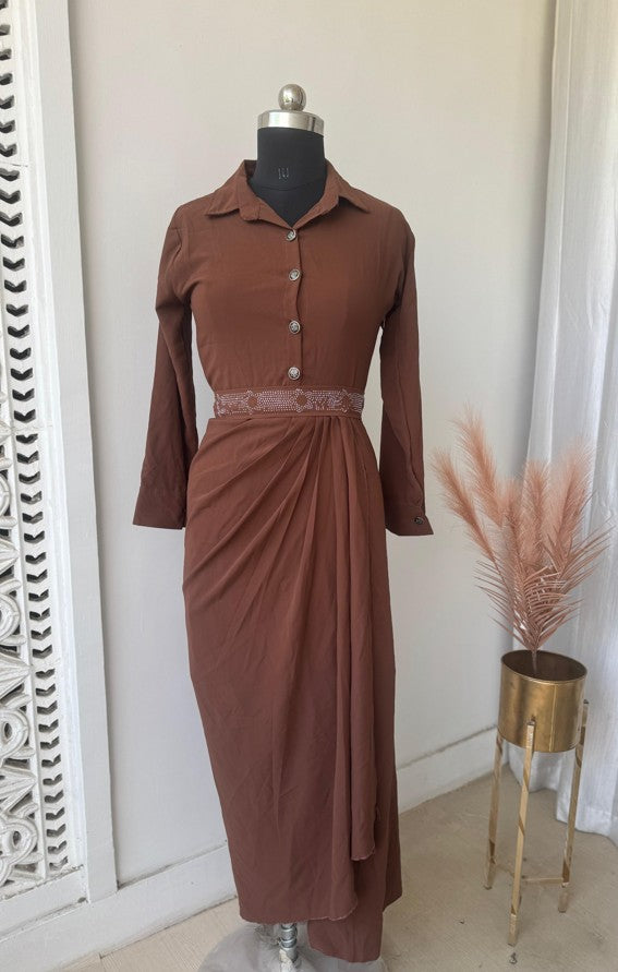 Shirt Draped Dress